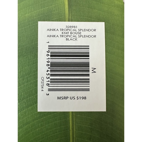 FARM rio Sweater Alnika Tropical Knit‎ Blouse Women's Médium Black Floral Crop - Picture 7 of 12